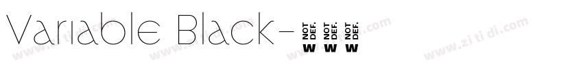 Variable Black字体转换